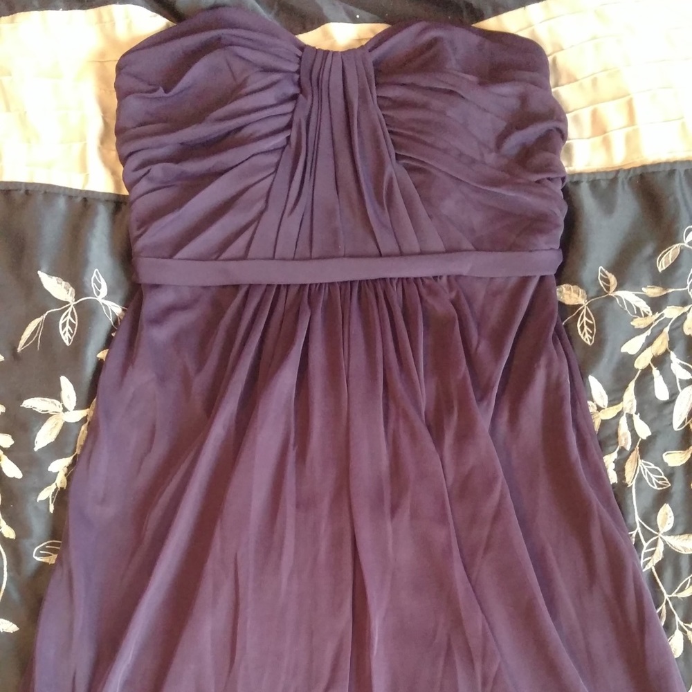 David's Bridal Short Mesh Bridesmaids Dress